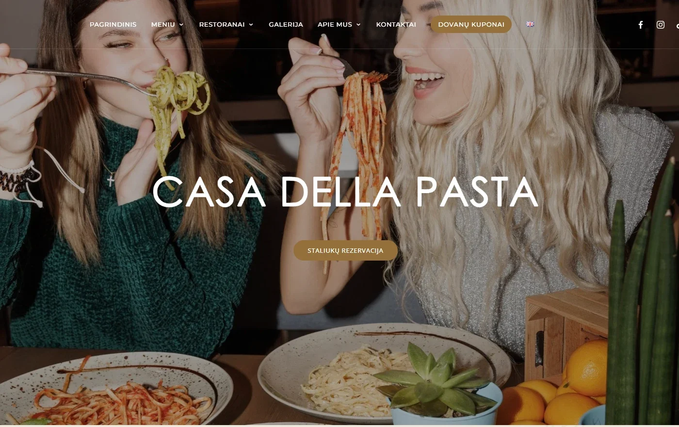 Casa della Pasta, itališkų skonių restorano svetainė