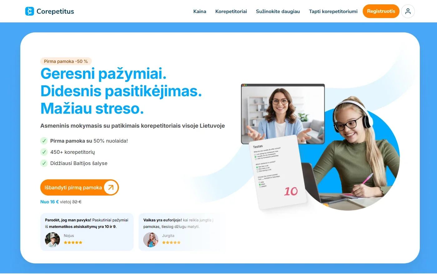 Corepetitus, korepetitorių paieškos platforma