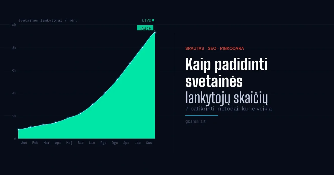Kaip Padidinti Svetainės Lankytojų Skaičių: 7 Patikrinti Būdai