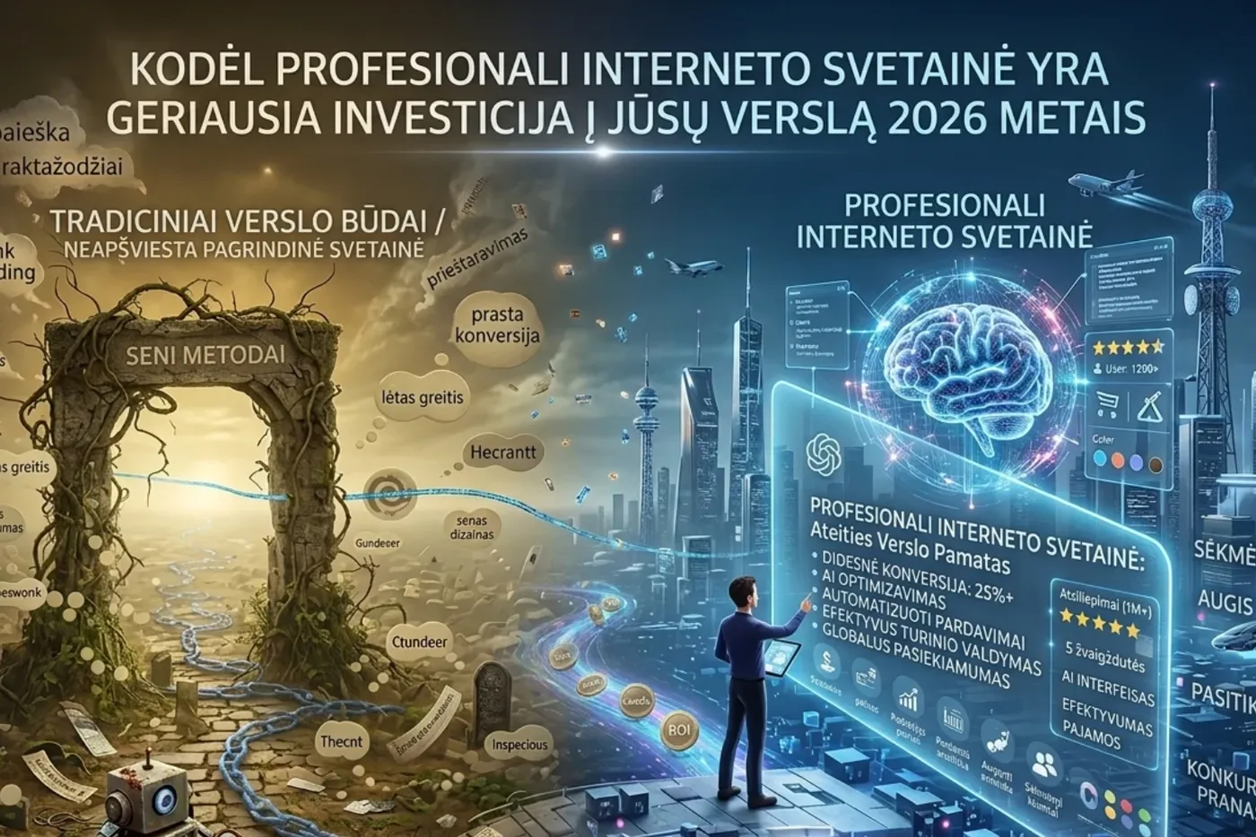 Kodėl profesionali interneto svetainė yra geriausia investicija į Jūsų verslą 2026 metais