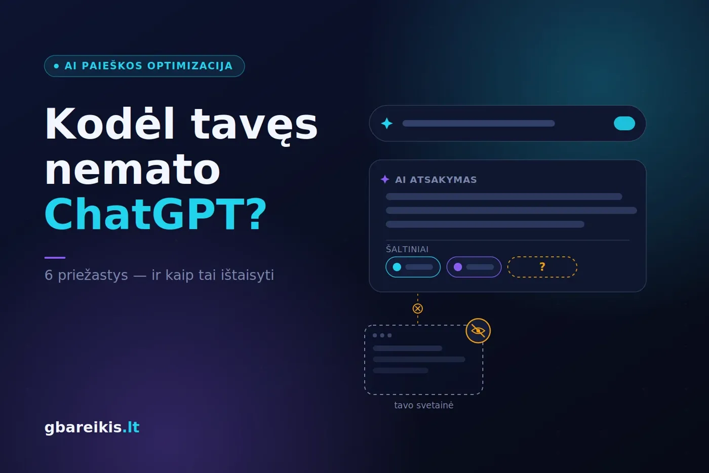 Kodėl tavo svetainės nemato ChatGPT (ir kaip tai ištaisyti)