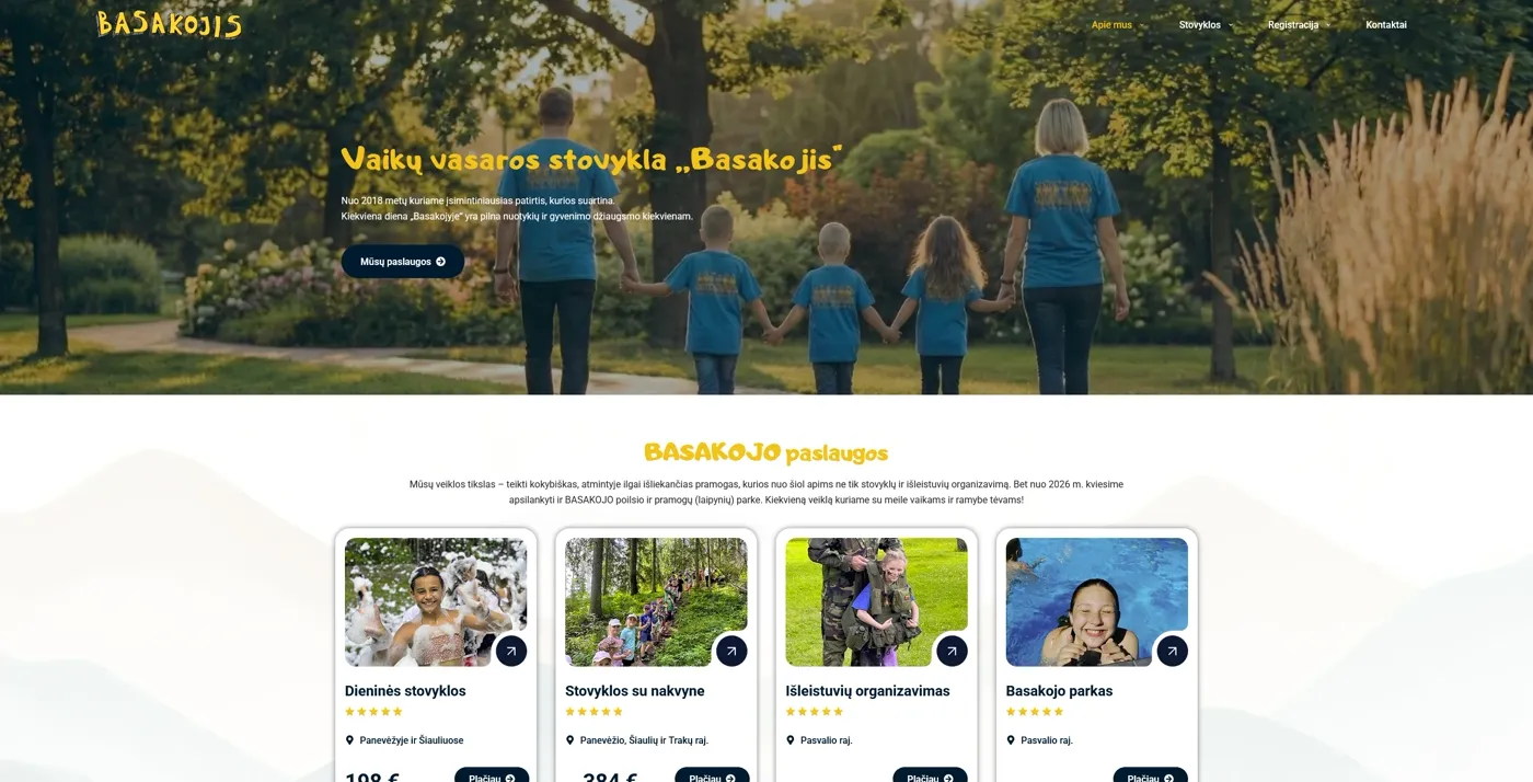 Basakojis, projekto ekrano nuotrauka 1
