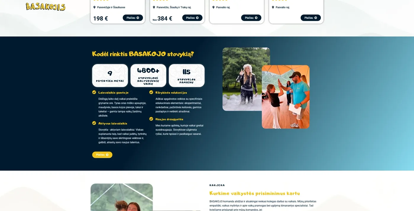 Basakojis, projekto ekrano nuotrauka 2