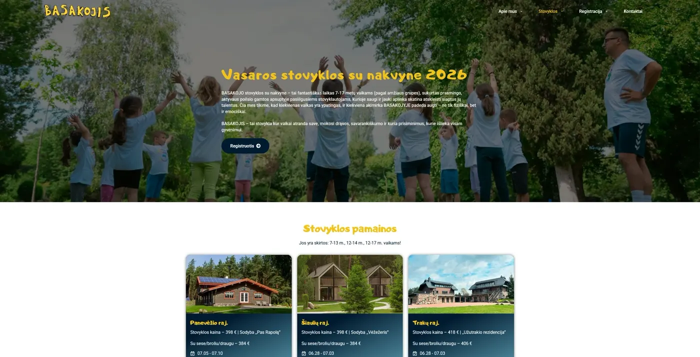 Basakojis, projekto ekrano nuotrauka 4