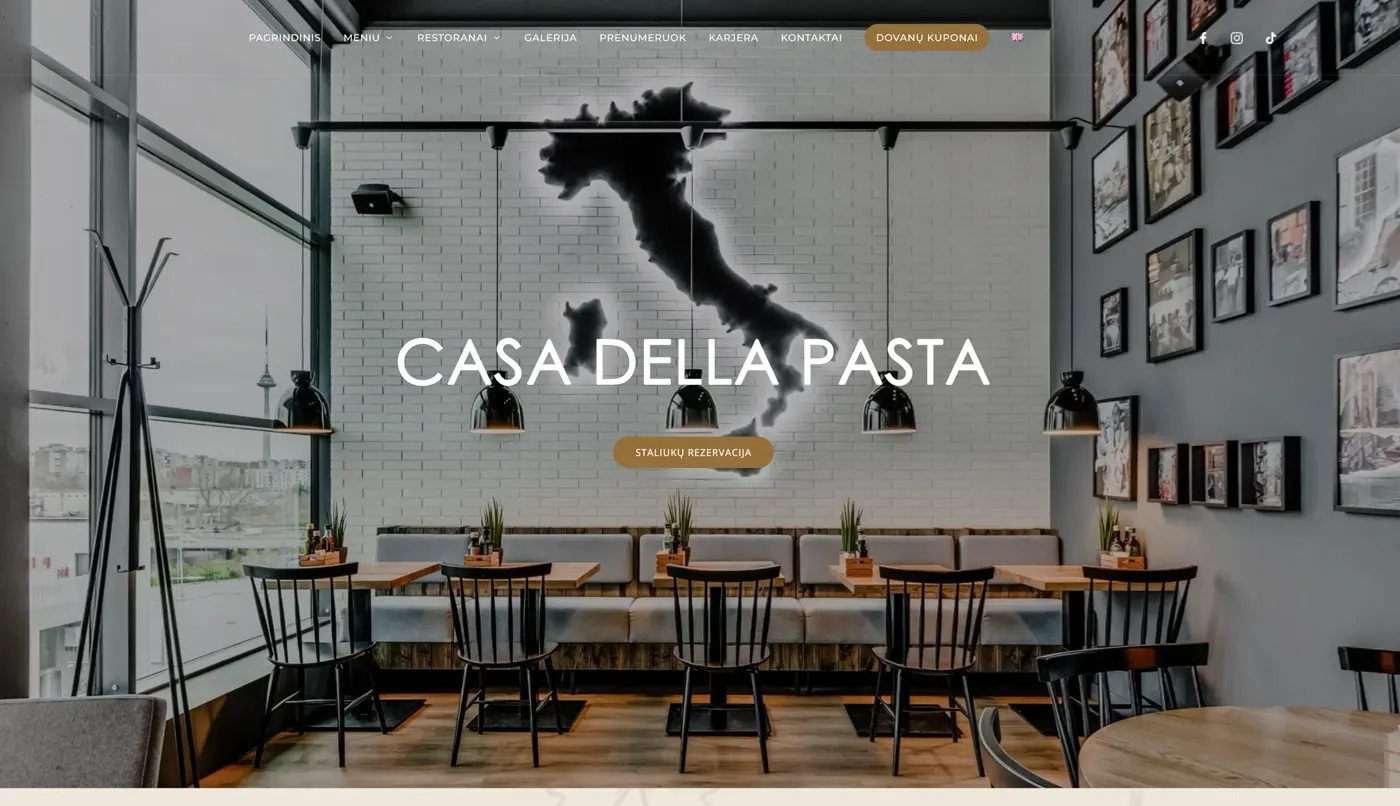 Casa Della Pasta, projekto ekrano nuotrauka 1