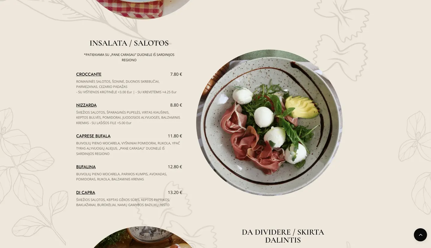 Casa Della Pasta, projekto ekrano nuotrauka 7