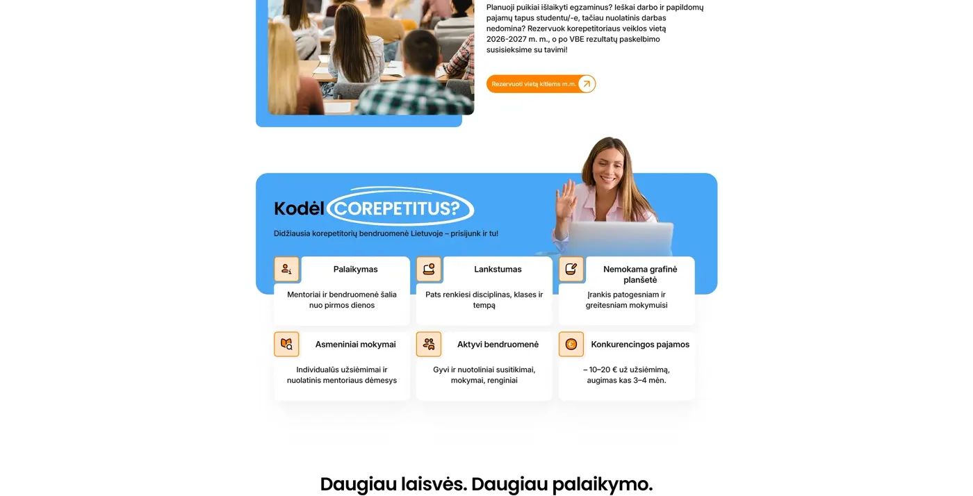 Corepetitus, projekto ekrano nuotrauka 7