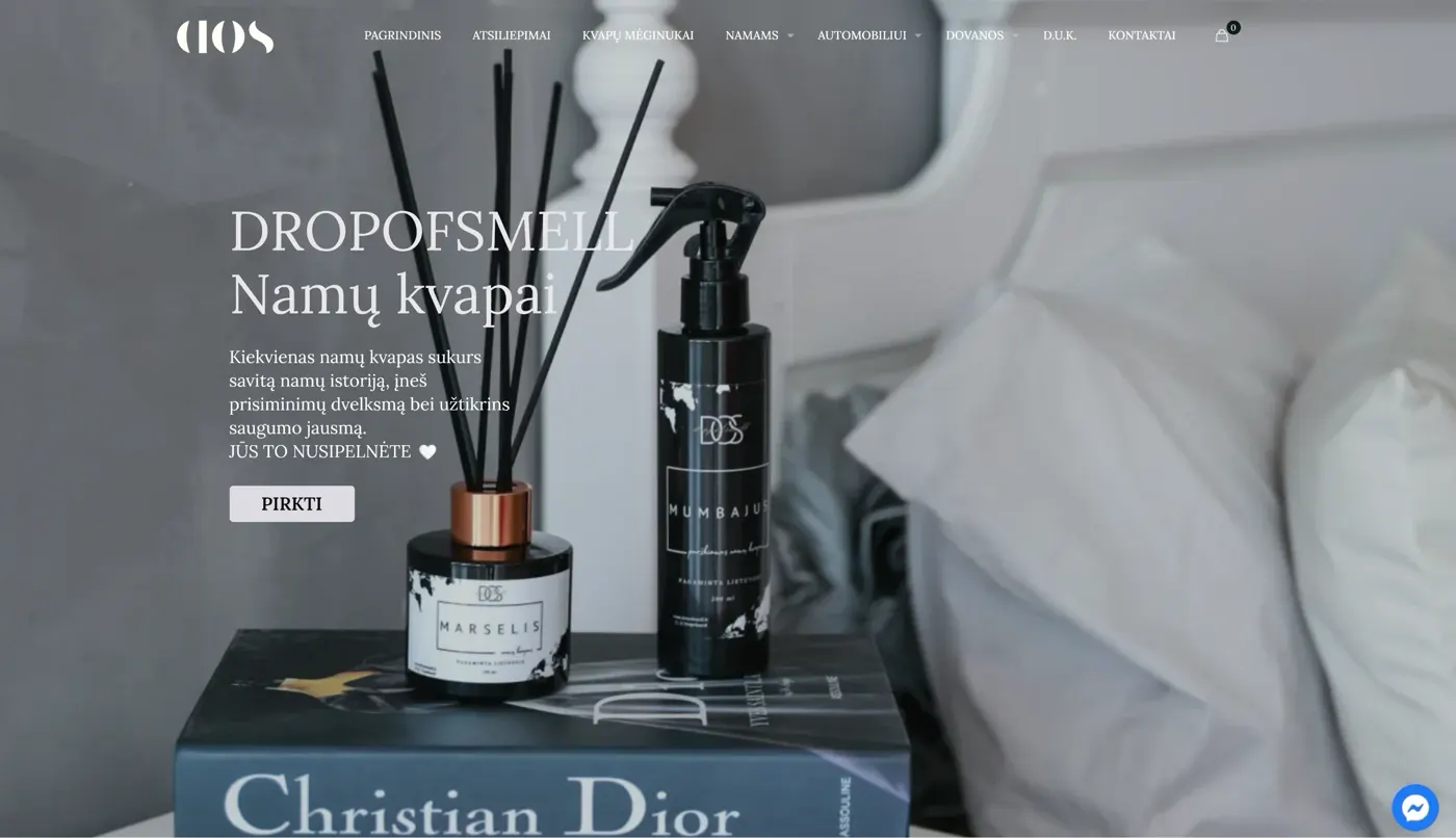 Dropofsmell, namų kvapų el. parduotuvė