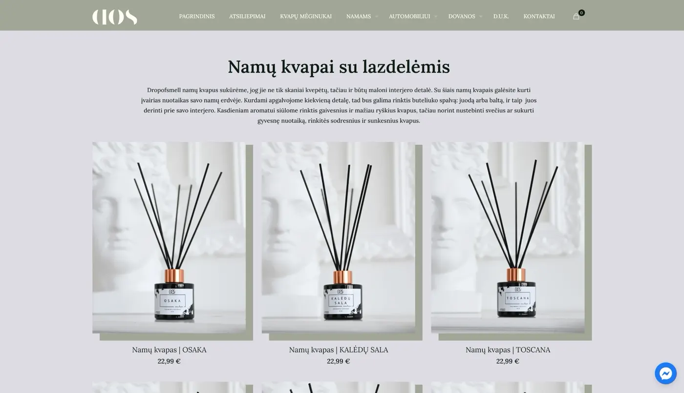 Dropofsmell, projekto ekrano nuotrauka 3