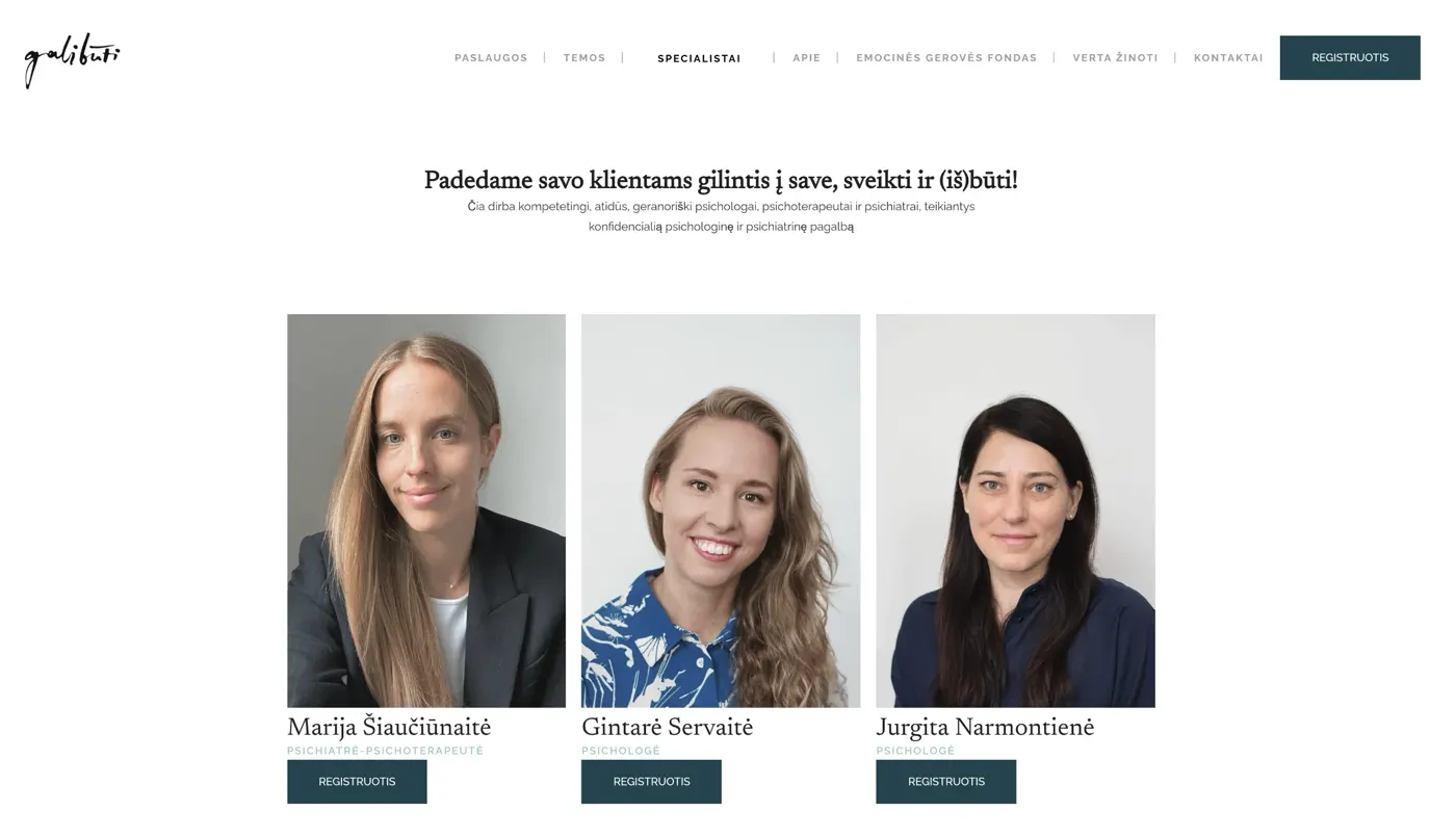Gali Būti, projekto ekrano nuotrauka 2