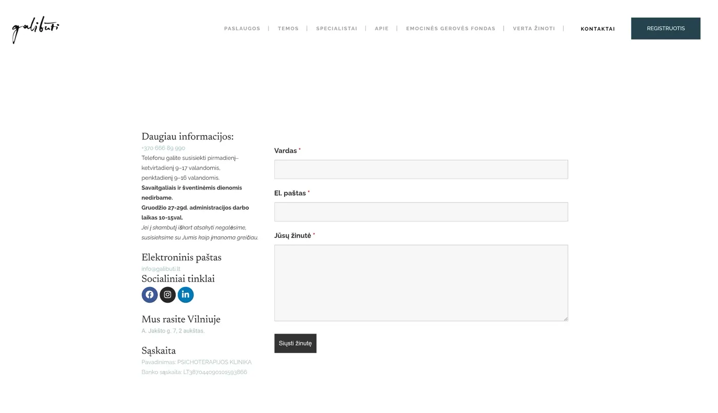 Gali Būti, projekto ekrano nuotrauka 3