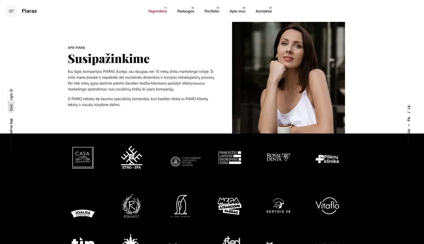 Piaras, projekto ekrano nuotrauka 3