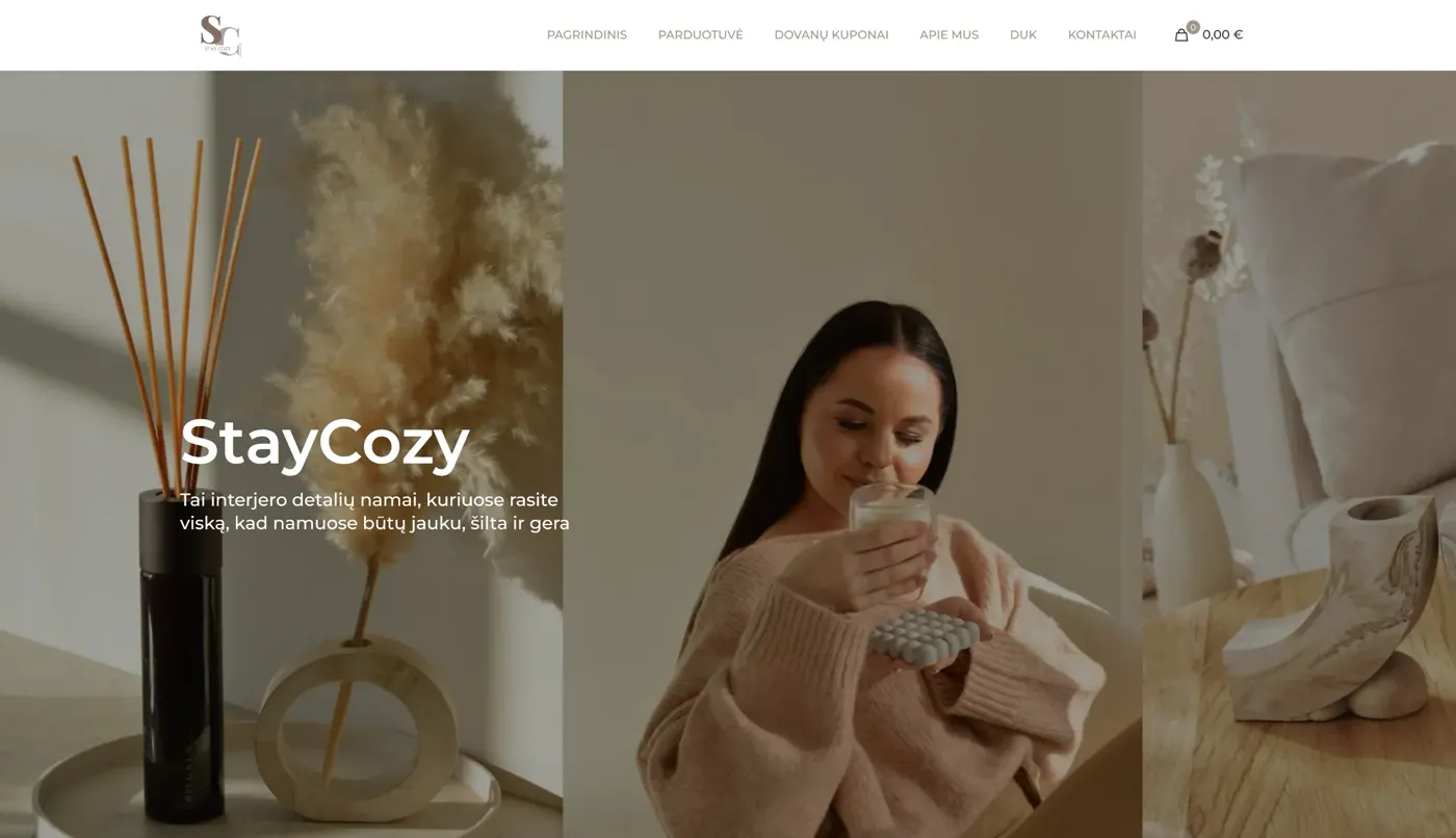 StayCozy, projekto ekrano nuotrauka 1