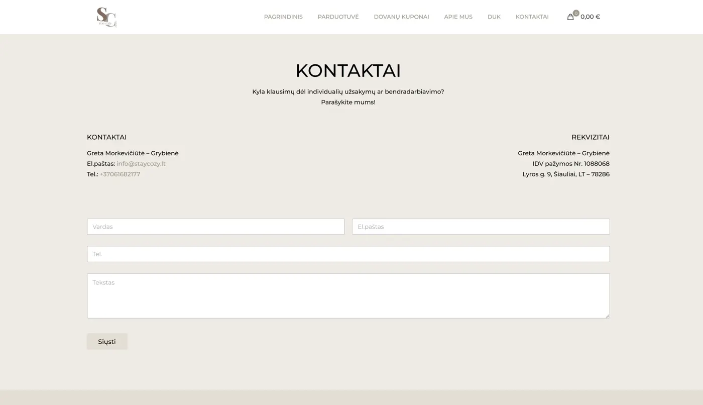 StayCozy, projekto ekrano nuotrauka 6