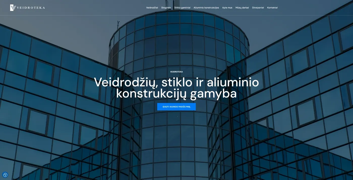 Veidroteka, perdaryta svetainė su tvarkingu SEO pagrindu