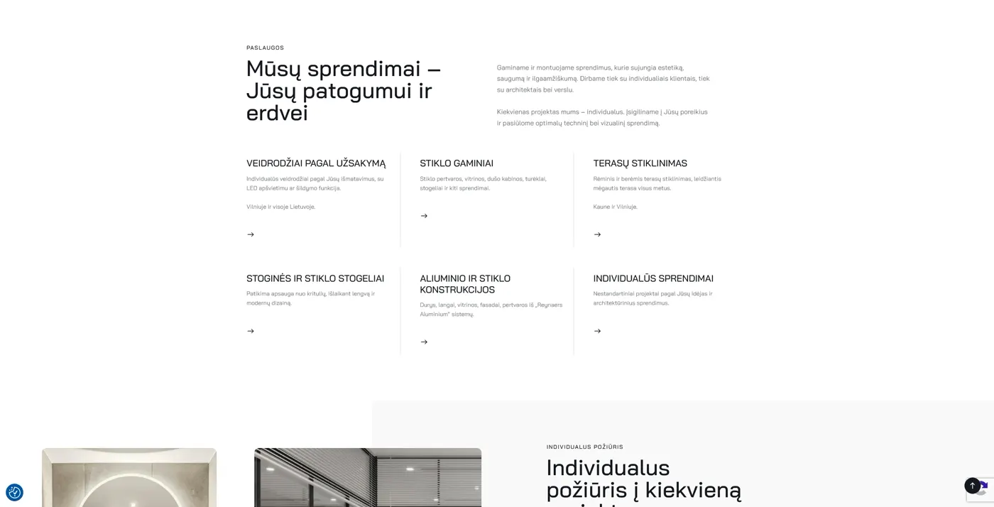 Veidroteka, projekto ekrano nuotrauka 2