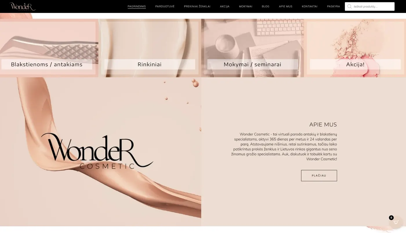 Wonder Cosmetic, kosmetikos el. parduotuvė