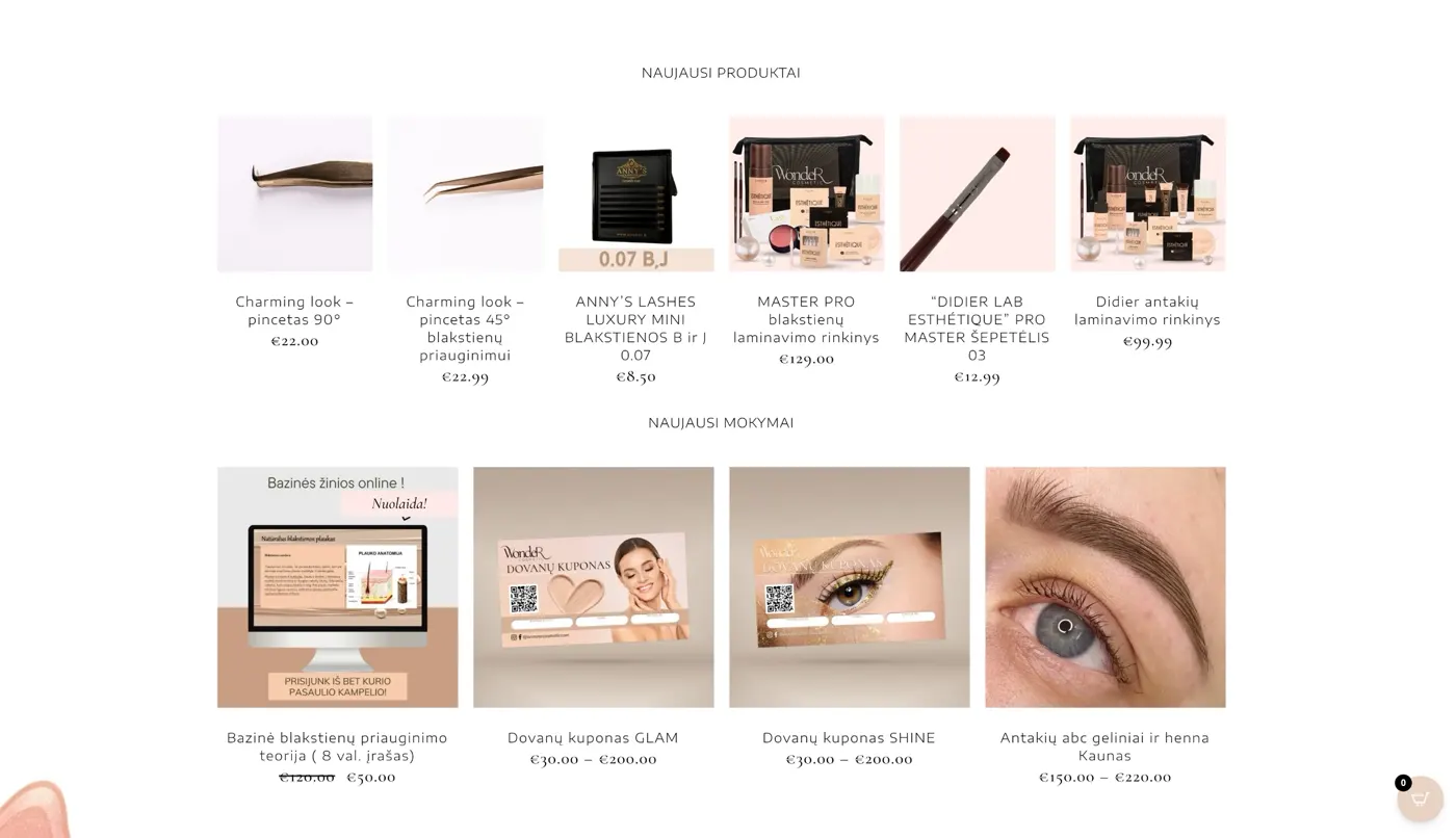 Wonder Cosmetic, projekto ekrano nuotrauka 4